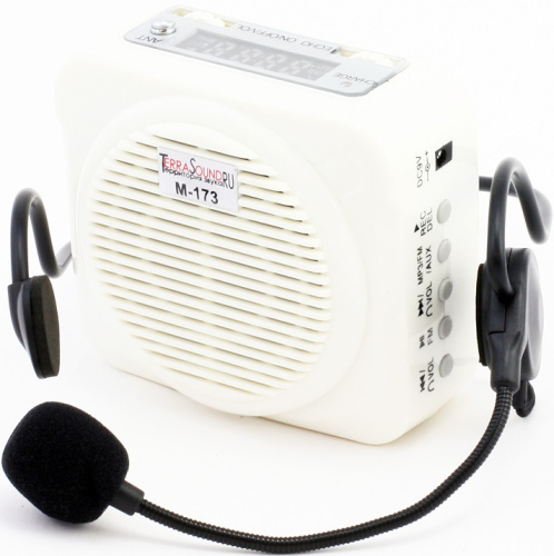 Усилитель голоса поясной TerraSound M-173 белый