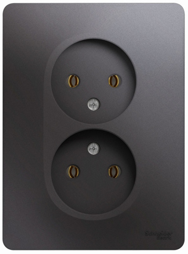 Розетка без заземления Systeme Electric Glossa 1-м. 2 мод. графит, Systeme Electric, купить, цена, доставка, безопасность Розетка без заземления Systeme Electric Glossa 1-м. 2 мод. графит Systeme Electric — купить по цене от 548 ₽ | ПрофБезопасность