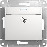 Выключатель карточный с подсветкой без рамки Systeme Electric Glossa 1-кл. белый