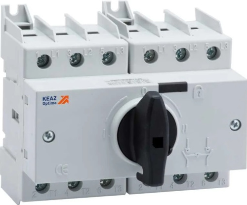 Рубильник реверсивный КЭАЗ OptiSwitch 3п 63А с ручкой КЭАЗ — купить по цене от 11&nbsp;500 ₽ | ПрофБезопасность