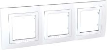 Рамка горизонтальная Schneider Electric Unica 3-м. белый