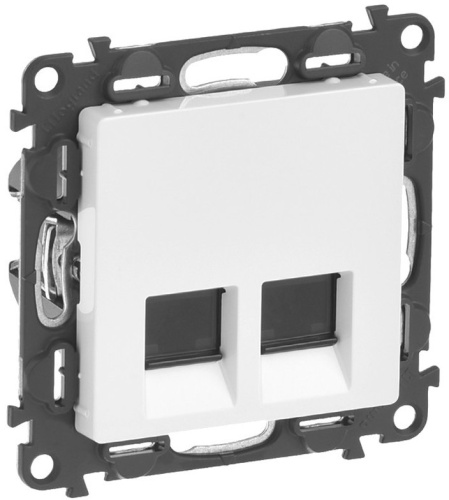 Розетка компьютерная без рамки Legrand Valena Life 2-м. RJ45+RJ45 6e белый Legrand — купить по цене от 4&nbsp;000 ₽ | ПрофБезопасность
