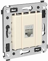 Розетка компьютерная экранированная без рамки DKC Avanti 1-м. RJ45 6е ванильная дымка