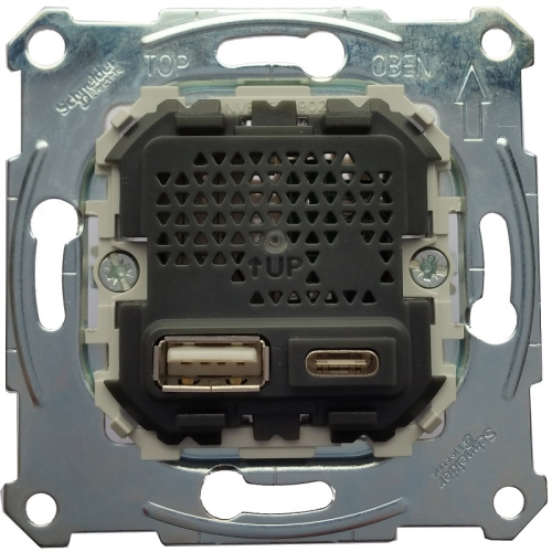 Розетка USB тип A+C без накладки без рамки Schneider Electric Merten System M 2-м. 2400мA Schneider Electric — купить по цене от 6&nbsp;494 ₽ | ПрофБезопасность