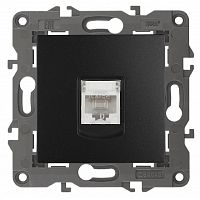 Розетка компьютерная без рамки Эра Elegance 1-м. RJ45 5e антрацит Эра — купить по цене от 940 ₽ | ПрофБезопасность
