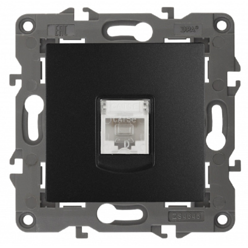 Розетка компьютерная без рамки Эра Elegance 1-м. RJ45 5e антрацит, Эра, купить, цена, доставка, безопасность Розетка компьютерная без рамки Эра Elegance 1-м. RJ45 5e антрацит Эра — купить по цене от 940 ₽ | ПрофБезопасность