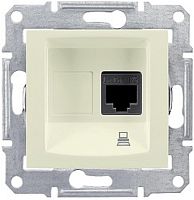 Розетка компьютерная экранированная без рамки Schneider Electric Sedna 1-м. RJ45 5e бежевый
