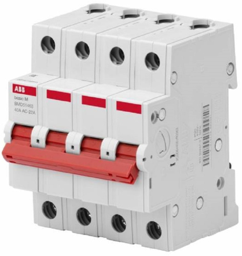Выключатель нагрузки (мини-рубильник) ABB Basic M BMD51416 4п 16A тип AC																												