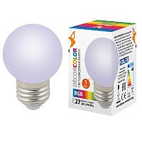 Лампа светодиодная Volpe G45 Шар Е27 220В 1Вт RGB 45х82мм Volpe — купить по цене от 160 ₽ | ПрофБезопасность