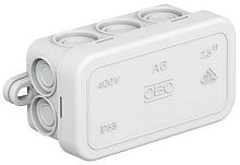 Коробка распределительная OBO Bettermann A6 80x43x36мм (10 сальников) IP55 серый (10шт) картинка