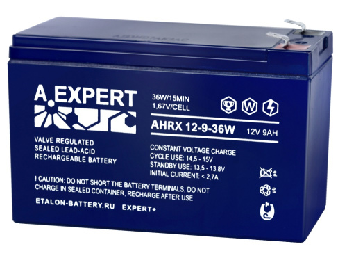 Аккумулятор ETALON A.EXPERT AHRX 12-9-36W ETALON — купить по цене от 3&nbsp;657 ₽ | ПрофБезопасность