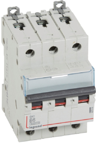 Выключатель автоматический Legrand DX3-E 6000 3п 6А B 10кА