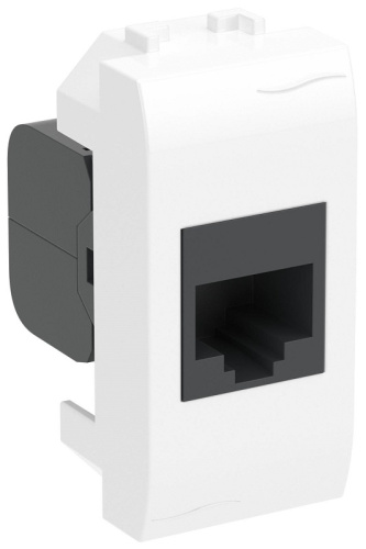 Розетка компьютерная для кабель-канала DKC Brava 1-м. 1 мод. RJ45 5е (разъем Hyperline) белый DKC — купить по цене от 645 ₽ | ПрофБезопасность