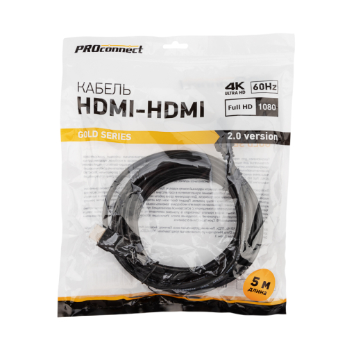 Кабель HDMI Proconnect gold версии 2.0 (5м) картинка фото 2