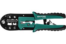 Кримпер Kraftool для обжима телефонных и компьютерных клемм RJ-Pro RJ45 RJ11/RJ12 Kraftool — купить по цене от 4&nbsp;100 ₽ | ПрофБезопасность