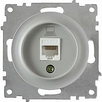Розетка компьютерная без рамки OneKeyElectro Florence 1-м. RJ45 5e серый
