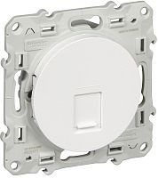 Розетка компьютерная без рамки Schneider Electric Odace 1-м. RJ45 5е белый 