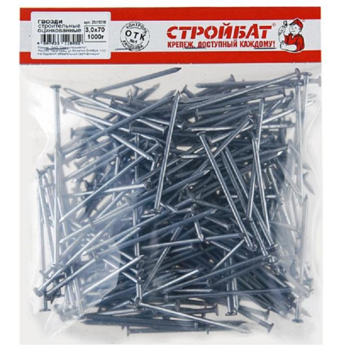 Гвозди  строительные Стройбат 3,0х70 (1,0 кг)