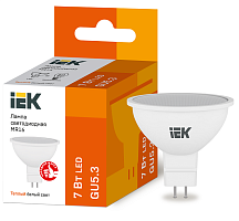 Лампа светодиодная IEK ECO MR16 софит 7Вт 3000К GU5.3 220В 7Вт 630Лм 3000К 54х49мм IEK — купить по цене от 80 ₽ | ПрофБезопасность