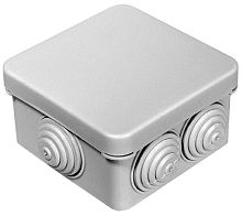 Коробка распределительная HF Промрукав 70x70x40мм (6 сальников) IP55 серый (132шт) картинка