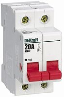Выключатель нагрузки (мини-рубильник) DeKraft ВН-102 2п 25А тип AC картинка