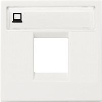 Лицевая панель ABB Niessen Zenit для 1-м. 2 мод. розетки RJ45/RJ11 N2218.1 BL белый