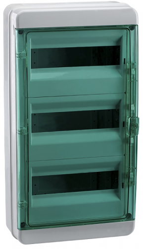 Бокс пластиковый Кэаз OptiBox ЩРН-П-36 P-BNZ-3-36-IP65 (560х300х153мм) IP65 зеленая дверца