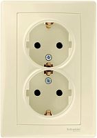 Розетка с заземлением Schneider Electric Sedna 1-м. 2 мод. бежевый