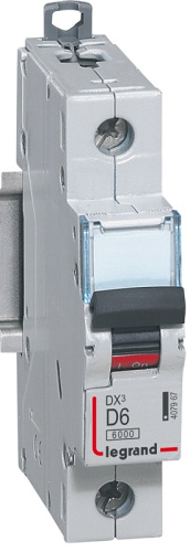 Выключатель автоматический Legrand DX3-E 6000 1п 6А D 10кА