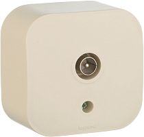 Розетка TV Звезда накладная Legrand Quteo 1-м слоновая кость