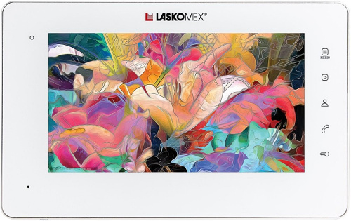Монитор видеодомофона Laskomex E-1260 Pl/Wt/Si белый, Laskomex, купить, цена, доставка, безопасность Монитор видеодомофона Laskomex E-1260 Pl/Wt/Si белый Laskomex — купить по цене от 9 990 ₽ | ПрофБезопасность