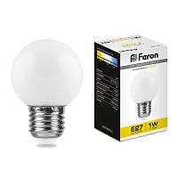 Лампа светодиодная Feron Шар G45 LB-37 1Вт Е27 220В 2700К  Feron — купить по цене от 80 ₽ | ПрофБезопасность