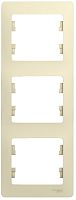 Рамка вертикальная Systeme Electric Glossa 3-м. бежевый