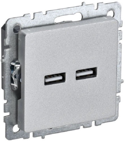 Розетка USB тип A+A без рамки IEK Brite РЮ10-1-БрА 2-м. 3100мА алюминий, IEK, купить, цена, доставка, безопасность Розетка USB тип A+A без рамки IEK Brite РЮ10-1-БрА 2-м. 3100мА алюминий IEK — купить по цене от 1 680 ₽ | ПрофБезопасность