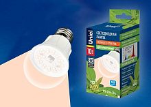 Фито-лампа светодиодная для растений Uniel LED-A60-10W/SPFR/E27/CL PLP01WH 10Вт 220В Форма "A" Uniel — купить по цене от 1&nbsp;000 ₽ | ПрофБезопасность