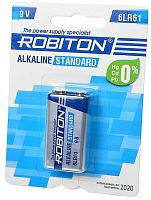 Элемент питания ROBITON STANDARD 6LR61 9V BL1 "Крона"