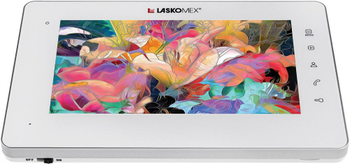 Монитор видеодомофона Laskomex E-1260 Pl/Wt/Si белый фото 2