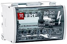 Шина в корпусе на DIN-рейку (кросс-модуль) EKF PROxima ШНК 2х7 L+PEN серый