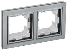 Рамка универсальная IEK Brite РУ-2-БрС-44 2-м. IP44 сталь