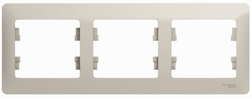 Рамка горизонтальная Systeme Electric Glossa 3-м. молочный Systeme Electric — купить по цене от 221 ₽ | ПрофБезопасность