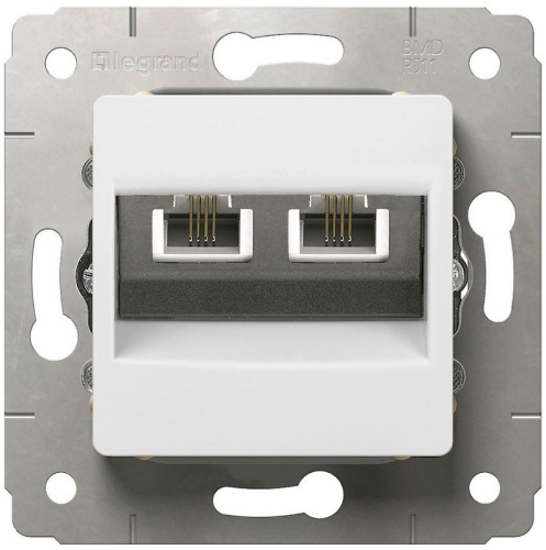 Розетка телефонная без рамки Legrand Cariva 2-м. RJ11+RJ11 белый, Legrand, купить, цена, доставка, безопасность Розетка телефонная без рамки Legrand Cariva 2-м. RJ11+RJ11 белый Legrand — купить по цене от 402 ₽ | ПрофБезопасность