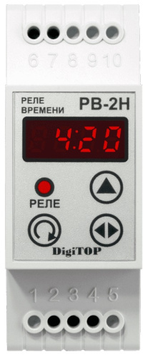 Реле времени электронное на DIN-рейку DigiTOP PB-2H недельный режим 10А 230В
