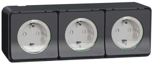 Розетка накладная с заземлением Schneider Electric Mureva Styl 3-м. крышка шторки IP55 антрацит, Schneider Electric, купить, цена, доставка, безопасность Розетка накладная с заземлением Schneider Electric Mureva Styl 3-м. крышка шторки IP55 антрацит Schneider Electric — купить по цене от 3 130 ₽ | ПрофБезопасность