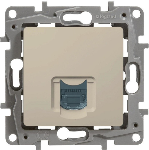 Розетка компьютерная без рамки Legrand Etika 1-м. RJ45 6e слоновая кость 