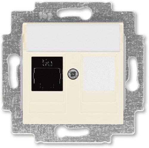 Розетка компьютерная без рамки ABB EPJ Levit 1-м. RJ45 5e слоновая кость ABB — купить по цене от 1&nbsp;200 ₽ | ПрофБезопасность