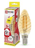 Лампа светодиодная филамент InHome Deco СВ35 Свеча витая CL E14 220В 5Вт 450Лм 3000К 35х100мм In Home — купить по цене от 177 ₽ | ПрофБезопасность