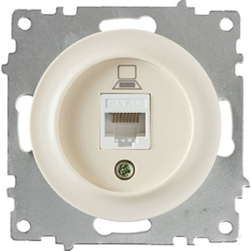 Розетка компьютерная без рамки OneKeyElectro Florence 1-м. RJ45 5e бежевый OneKey — купить по цене от 220 ₽ | ПрофБезопасность фото 2