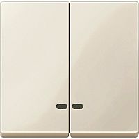 Лицевая панель Schneider Electric Merten System M для 2-кл. выключателя с подсветкой бежевый