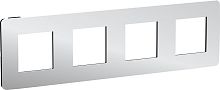 Рамка универсальная Schneider Electric Unica Studio Metal 4-м. хром/антрацит Schneider Electric — купить по цене от 3&nbsp;497 ₽ | ПрофБезопасность
