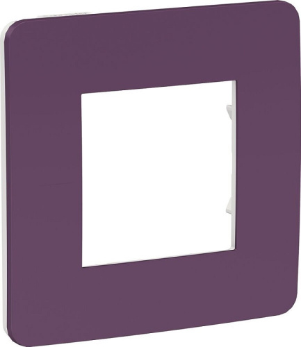 Рамка универсальная Schneider Electric Unica Studio Color 1-м. лиловый/белый Schneider Electric — купить по цене от 440 ₽ | ПрофБезопасность